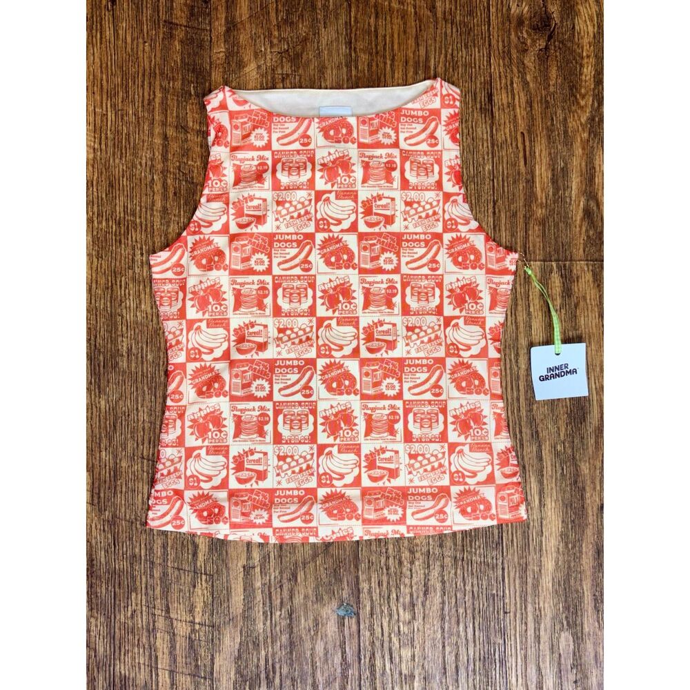 Inner Grandma Connie Coupon Boatneck Tank Top Women's Size Medium Casual
